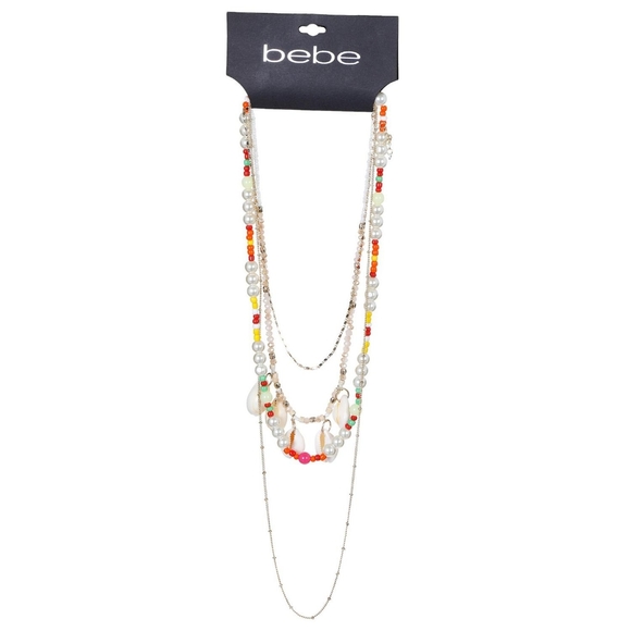 bebe Jewelry - BEBE | 4 Layer Shell & Bead Necklace
